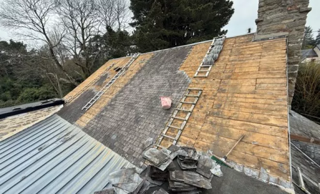 Rénovation de toiture volige sur une maison individuelle à Quimperlé, Lorient, COUVREUR.TA